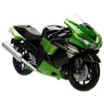 1:12 Kawasaki ZX-14 2011 Model Motor - Siyah-Yeşil