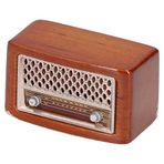 1:12 Mini Radyo, Nefis Simüle Radyo Modeli Bebek Evi Mobilya Antika 1/12 Evcilik Aksesuarları için