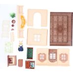 1:12 Ölçekli Bebek Evi Mobilyası Plastik Minyatür Tv Çay Masası Kanepe Şömine Saksı Oturma Odası Dollhouse (Yurt Dışından)