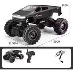 1:14 4x4 Cybertruck Rc Kumandalı Uzaktan Kumandalı Araba 2.4 Ghz Işıklı Siyah 35 cm