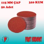 115 MM Cırt Zımpara 320 Kum 50 Adet