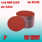 115 MM Cırt Zımpara 60 Kum 50 Adet
