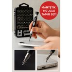 115 Parça Manyetik Hassas Tornavida Seti • Ergonomik Sap • Telefon Bilgisayar Tamir Seti