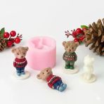 1154 - Silikon Kalıp Mum Kalıbı - Minik Teddy Ayıcık