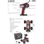 1/18 60 Km Hız Yapan Rc Araba 2.4 Ghz 4x4 LED Işıklı Full Fonksiyon Soğutmalı Metal Alaşım - Kırmızı