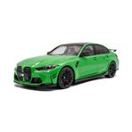 1:18 Ölçek 2024 Bmw M3 G80 Performance Parts Diecast Metal Minyatür Model Araba 25cm Yeşil