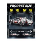 1:18 Spor Araba Modeli Teknik Yapım Seti Kendin Yap Boz 455 Parça Beyaz
