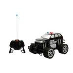 1:18 Uzaktan Kumandalı Jumbo Wheels Usb Şarjlı Işıklı Polis Arabası - Siyah Pick Up