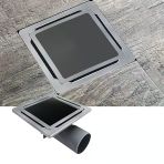 11x11 Camlı Model Paslanmaz Süzgeç Banyo ve lavabo yer süzgeci 50 Çıkışlı sifon