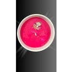11x11 cm Büyük Boy Seramik Kapta El Yapımı Dekoratif Mum – pembe - sıklemen