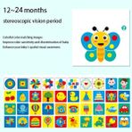 12-24 Ay Tarzı Montessori Bebek Duygu Öğrenme Kartı Karikatür Çocuklar Için Ingilizce Duygu Flash Kartları Komik Hafıza Egzersiz Oyunu (Yurt Dışından) - Renkli