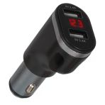 12-24V Çift Usb Girişli 5V-2.4A Dijital Voltaj Ekranli Araç Çakmaklik Şarj Aleti