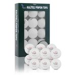 12 Adet 3 Yıldız Kutulu 40+ Gazlı Pinpon Topu Turuncu Masa Tenisi Topu Pingpong Topu Beyaz