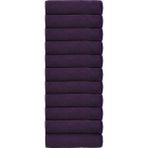 12 Adet 50 x 90 cm Mikrofiber El Yüz Kuaför Berber Spor Havlusu Leke ve Saç Boyası Tutmayan - Mor