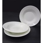 12 Adet Beyaz Melamin Çukur Yemek Tabağı 21x3cm Haşlama,kurufasulye Hesaplı Sulu Yemek Kabı Kaliteli