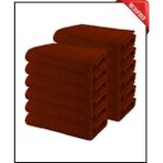 12 Adet Büyük Boy Mikrofiber 50X90CM, Fitness Havlusu , Spor Havlusu , Boya Tutmaz Kuaför Havlusu - 50 x 90 cm - Kırmızı