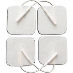 12 Adet Kablolu/soketli Tens Pedi Elektrodu (5X5CM Kare) Igneli Tens Peti Tüm Cihazlara Uyumlu.