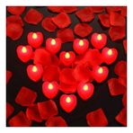 12 Adet Kalpli Led Mum Tealight Mum Kırmızı Işık Pilli Piller Dahil