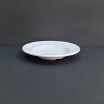 12 Adet Kırılmaz Melamin Çizgi Çukur Yemek Tabağı 21 cm - Beyaz