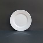 12 Adet Kırılmaz Melamin Çizgi Tatlı & Yemek Servis Tabağı 19 cm - Beyaz