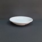 12 Adet Kırılmaz Melamin Düz Çukur Yemek Tabağı 19CM Derinlik 3,5cm - Beyaz