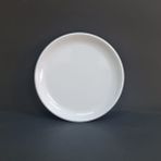 12 Adet Kırılmaz Melamin Düz Tatlı & Yemek Servis Tabağı 21 cm - Beyaz