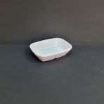 12 Adet Kırılmaz Melamin Kare Çerez & Meze Tabağı 12X8,5 cm - Derinlik 3 cm - Beyaz - 12 x 8,5 cm