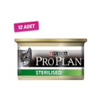 12 Adet - Pro Plan Sterilised Ton ve Somonlu Konserve 85 gr