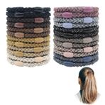 12 adet saç lastiği, kadın, saç lastiği, orijinal örgülü bileklik, örgü saç Knekkies kızlar için, Boho-saç lastiği, elastik örgülü saç lastiği, bileklik, saç lastiği