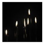 12 ADET SİYAH ARINMA MUMU SİYAH UZUN MUM SİYAH İNCE MUM SİYAH MUM CHURCH BLACK CANDLES KİLİSE MUMU