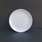 12 Adet Standart Düz Melamin Tatlı & Yemek Servis Tabağı 25 Cm - Beyaz Beyaz