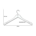 12 Adet Taşlı Ahşap Görünümlü Aksesuarlı Plastik, Elbise, Bluz Askı 43 Cm 1.sınıf Kalite, Lüx