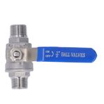 1/2 bilyalı Valf, bilyalı Valf Erkek Ila Erkek 1/2in Su Valfi Gaz Valfi DN15 1000 Wog 304 Paslanmaz Çelik Su Yağı Gaz Top Valfı