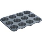 12 Bölmeli Teflon Muffin Kek Kalıbı Beyaz, Pratik ve Şık Pişirme Aracı - Seçenek 1