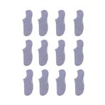 12 Çift Kadın Siyah Bambu Görünmez (sneaker) Spor Ayakkabı Çorabı