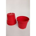 12 cm Kaktüs Sukulent Saksısı 5 Adet Kırmızı Tekpar Plastik Üretim Saksısı Bol Drenaj Deliği