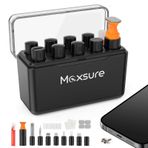 12 in 1 iPhone Cleaning Kit, Airpod Cleaner Kit, iPad/Phone Charge Port Cleaning Tool, Safely Clean Lightning Cable and Connector to Fix Unreliable Charging,Easy to Store and Carry, Black
