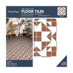 12 Inç x 12 Inç Terracotta Matias Peel & Stick Yer Karosu - standart