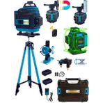 12 Köşe Otomatik Hizalamalı 360 Derece Yeşil Lazer Çizgi Terazi 2 Akülü Tripod Ayak Hediyeli