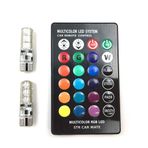 12 Led Rgb T10 Kumandalı Çakarlı Park Ampülü Aydınlatma