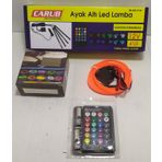 12 Ledli 12v Ayak Altı Led Uksese Duyarlı+torpido İp Neon +t10 Park Ampulu Çakarlı- 3lü Set