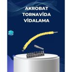 12 Li Akrobat Bits Vidalama Seti Esnek Uç Çok Yönlü Kullanım