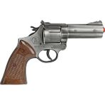 12 Li Kapsül Tabancası Vıp Kalite Revolver Gun Metal Kapsül Tabancası Oyuncak Tabanca Kılıflı Model - Gri