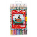 12 Li Kuru Boya Kalemi Plastik Kutu 1 Paket Fatih Mini Craft Figürlü 12 Renk Kuruboya Tam Boy Renkli Kalem