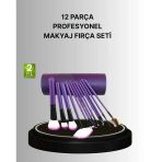12 Li Makyaj Fırça Seti Fondöten Allık Far Karıştırma Için Tam Uyumlu