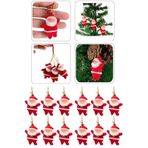 12 Li Noel Baba Figürlü Yılbaşı Çam Ağacı Süs Seti Noel Adam