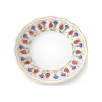 12 Li Yaldızlı Lale Motif Porselen Çay Tabağı Desenli Çay Tabak Çok Renkli