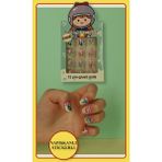 12 Li Yapışkan Stickerlı Renkli Baskılı Çocuk Takma Tırnak Oyuncak Seti - 5- 14 Yaş Arası - Model 28