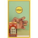 12 Li Yapışkan Stickerlı Renkli Baskılı Çocuk Takma Tırnak Oyuncak Seti - 5- 14 Yaş Arası - Model 34