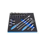 1/2 Lokma Seti Metal 6 Köşe Cırcır Kolu Metal Çantalı